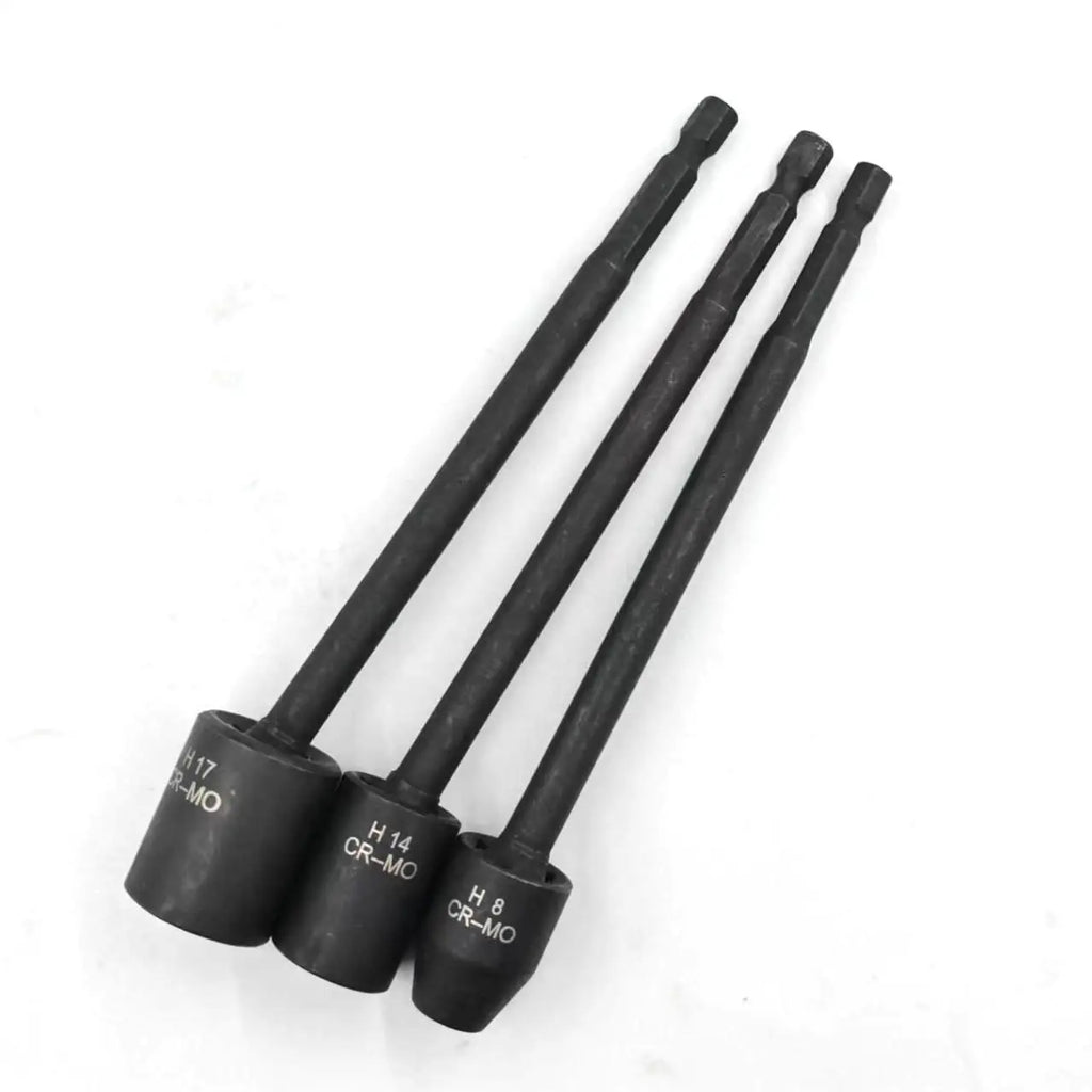 150mm CrMo Hardware Hand Tool Electric Photovoltaic Power Station Universal Hexagon Extension Socket H8-H19 Hex Impact Socket