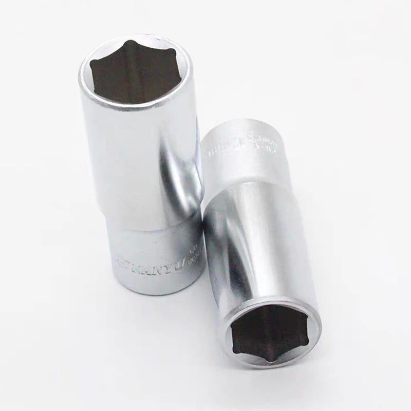 NANYU 3/8" Series White Long Hexagon Metric Ratchet Wrench Socket Sleeve Hardware Tools