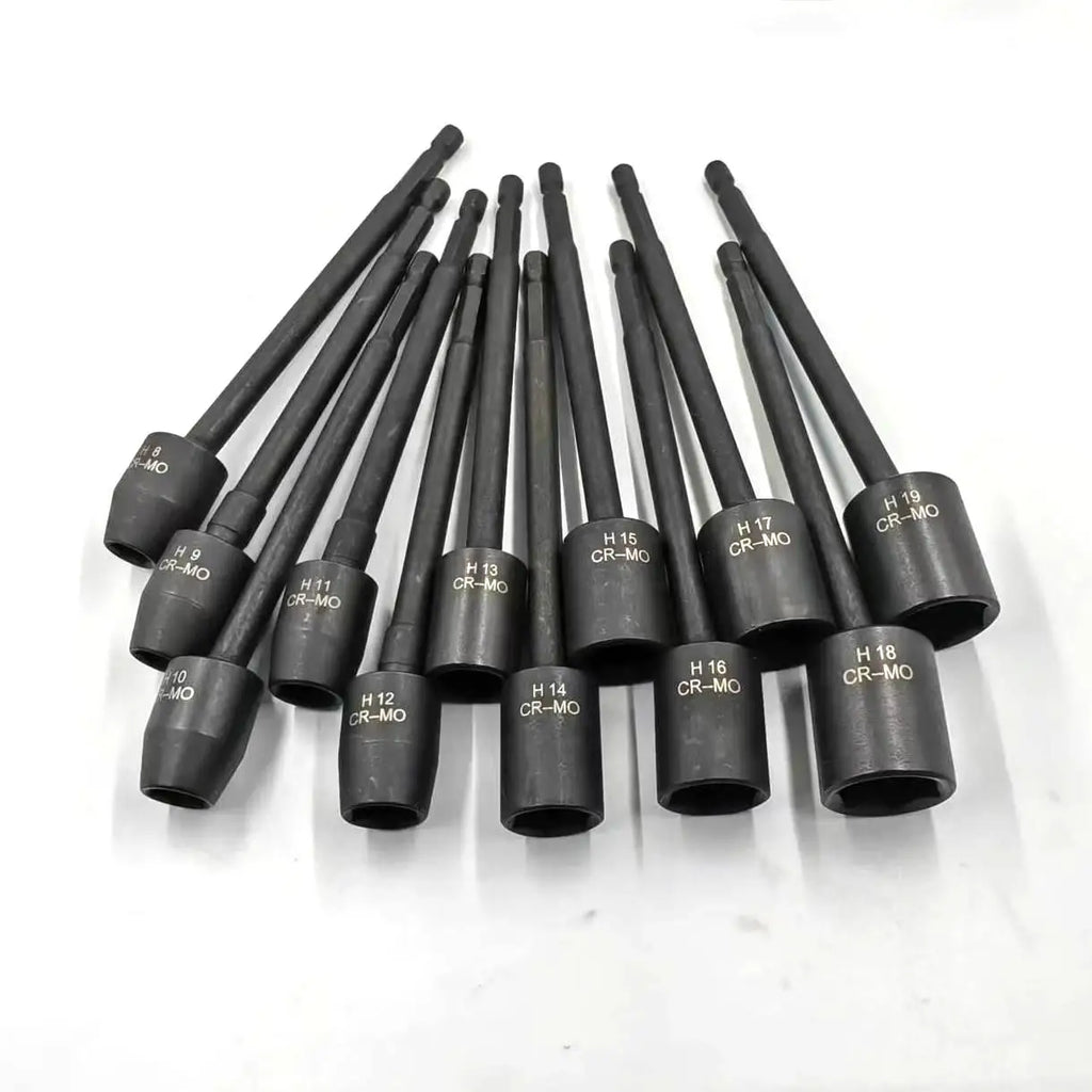 150mm CrMo Hardware Hand Tool Electric Photovoltaic Power Station Universal Hexagon Extension Socket H8-H19 Hex Impact Socket