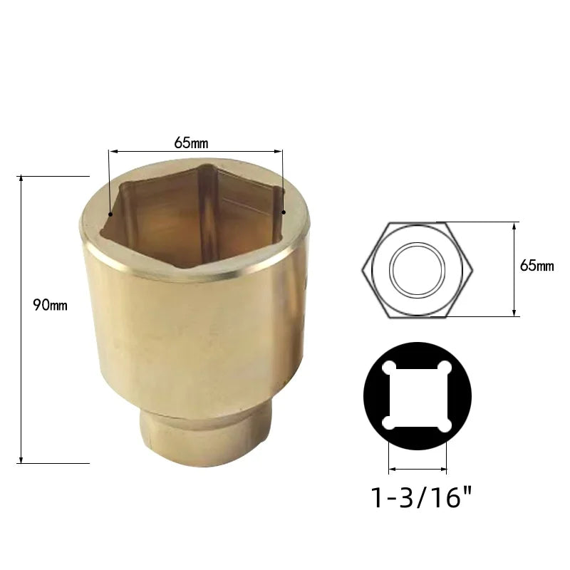 AL-CU Adjustable Spanner Hardware Tool Impact Socket C=1-3/16"65mm Paint Industry Fertilizer Industry