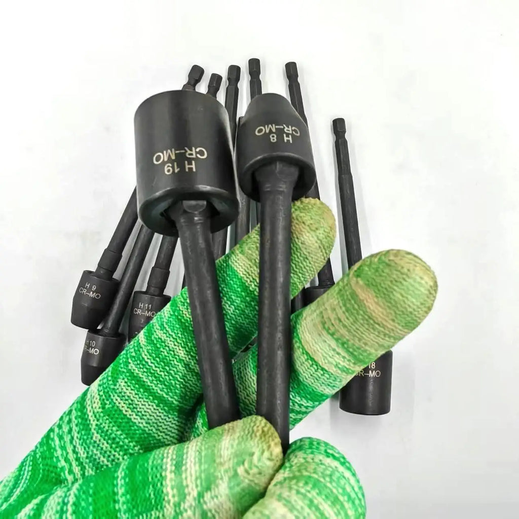 150mm CrMo Hardware Hand Tool Electric Photovoltaic Power Station Universal Hexagon Extension Socket H8-H19 Hex Impact Socket