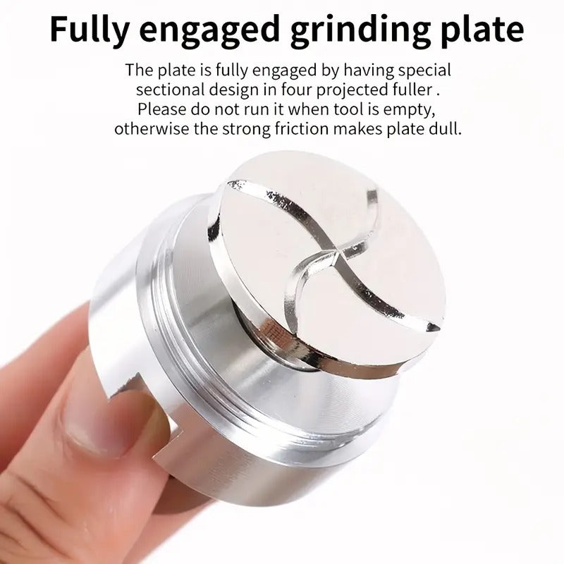[Portable Hand Crank Grinder] Hand Crank Metal Grinder with Glass Collection Funnel and Bottle - Large Diameter 56mm, Small Diameter 43mm, Portable Manual Tool for Grinding, Perfect Holiday Gift, Best for Christmas